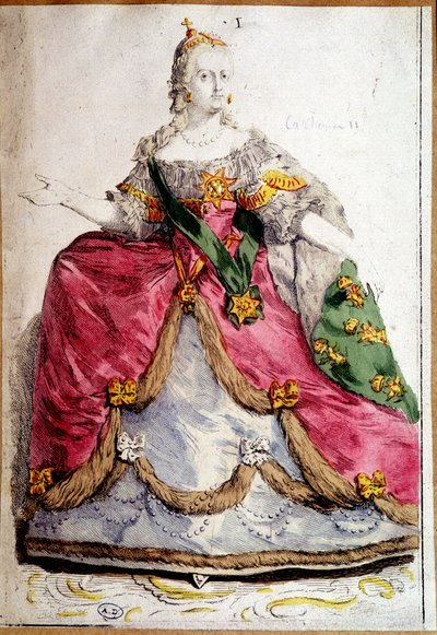 Portræt i fødder af Catherine II af Rusland af Unknown artist
