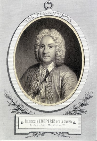 Portræt i medaljon af François Couperin dit Le Grand, n.d. 19. s. af Unknown artist