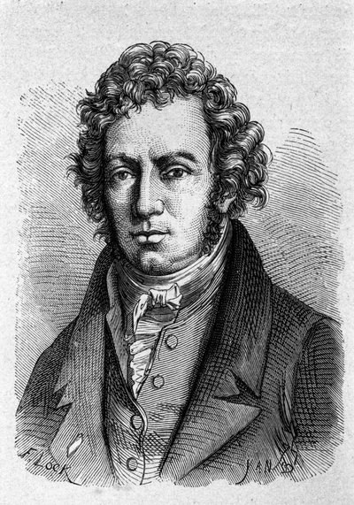 Portræt af Andre Marie Ampere (1775 - 1836) fransk fysiker. af Unknown artist