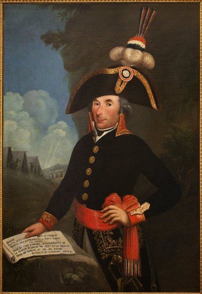 Portræt af Andre Massena (1758-1817, hertug af Rivoli og prins af Essling, marechal af imperiet), i uniform af divisionsgeneral. Anonymt maleri, olie på lærred 1796, portræt af Unknown artist