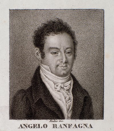 Portræt af Angelo Ranfagna (gravering) af Unknown artist