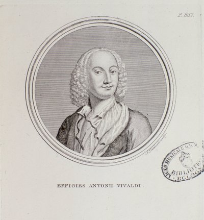 Portræt af Antonio Vivaldi (gravering af Unknown artist
