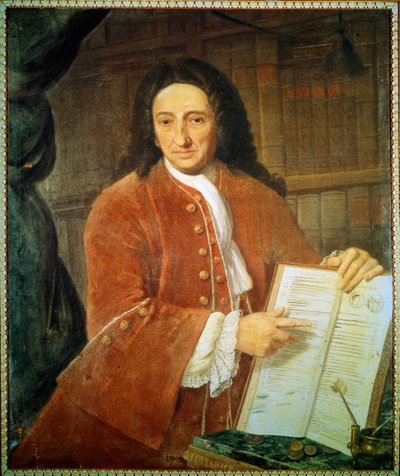 Portræt af Apostolo Zeno (1668 - 1750), librettist og digter. af Unknown artist