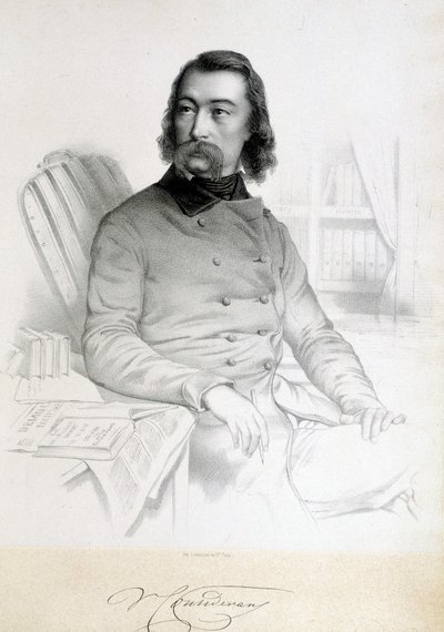 Portræt af Barthelemy Prosper Enfantin, kendt som Fader Enfantin (1796-1864), Saint Simonien (Saint Simonien) af Unknown artist