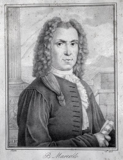 Portræt af Benedetto Marcello (gravering) af Unknown artist