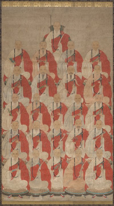 Portræt af buddhistiske munke fra Obaku-sekten af Unknown artist