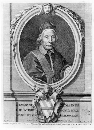 Portræt af Clemens XII (1652 - 1740). af Unknown artist