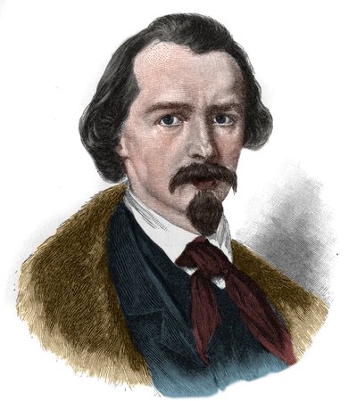 Portræt af Emanuel von Geibel (1815-1884) tysk digter og dramatiker. af Unknown artist
