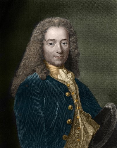 Portræt af Francois-Marie Arouet, dit Voltaire (1694 - 1778), fransk forfatter og filosof. af Unknown artist