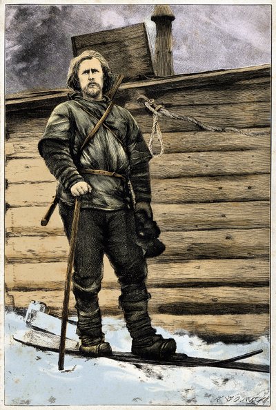 Portræt af Fridtjof Nansen (1861-1930), norsk opdagelsesrejsende i 1896 af Unknown artist
