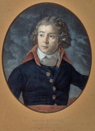 Portræt af general Louis Alexandre (Louis-Alexandre) Berthier (1753-1815) Anonymt maleri af Unknown artist