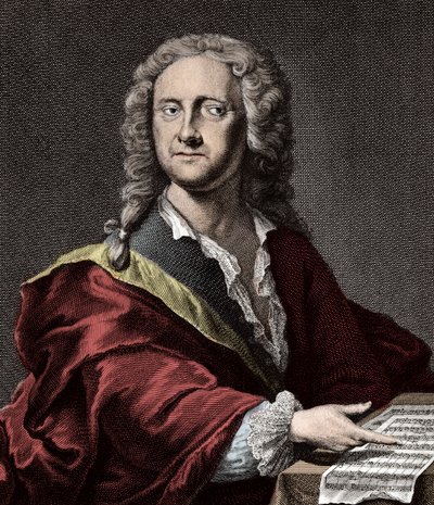 Portræt af Georg Philipp Telemann (1681 -1767), tysk komponist af Unknown artist