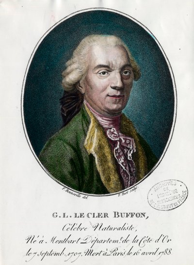 Portræt af George Louis Le Clerc, greve af Buffon af Unknown artist