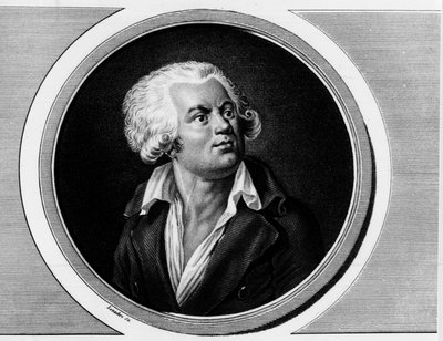 Portræt af Georges Jacques Danton, konventionel advokat (1759-1794). Indgravering i "" Komplet samling af historiske malerier fra den franske revolution, i tre bind.""" 1804. af Unknown artist