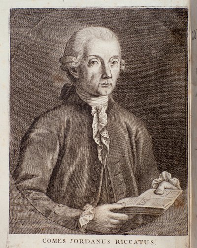 Portræt af Giordano Riccati (kobberstik) af Unknown artist