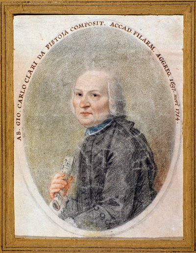 Portræt af Giovanni Carlo Maria Clari (akvarel) af Unknown artist
