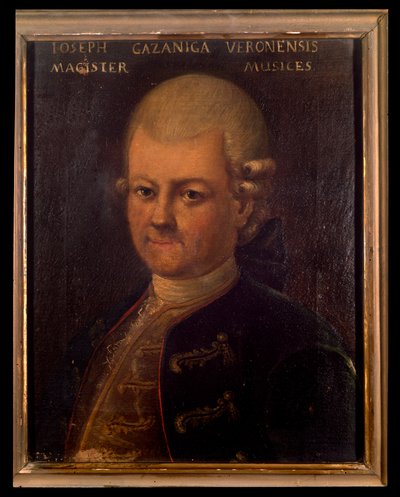 Portræt af Giuseppe Gazzaniga (1743-1818) italiensk komponist Anonym maleri. 1700-tallet. Bologna, borgerligt musikbibliografisk museum. af Unknown artist