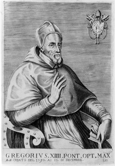 Portræt af Gregor XIV (1535 - 1591). af Unknown artist