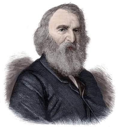 Portrait of Henry Longfellow, American poet and educator af Unknown artist