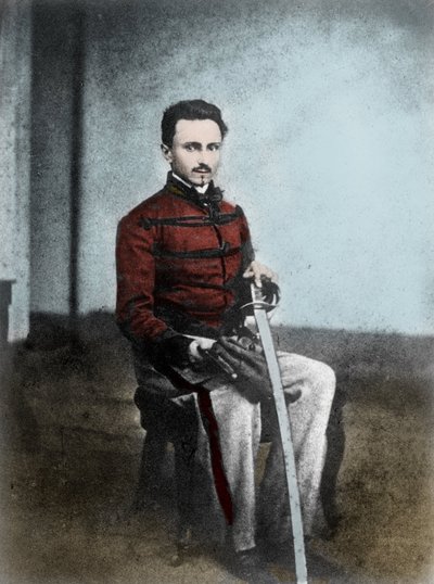Portræt af Ippolito NIEVO (1831-61) italiensk forfatter og patriot. af Unknown artist