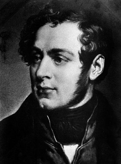 Portræt af den italienske komponist Vincenzo Bellini (1801-1835) 1800-tallets Milano, Verdi konservatorium af Unknown artist