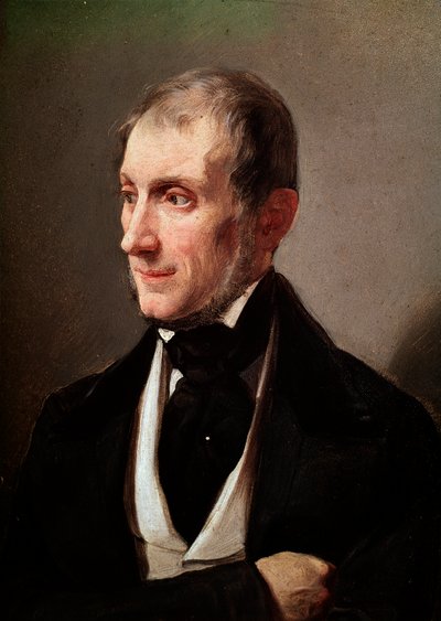 Portræt af den italienske romanforfatter og digter Tommaso Grossi (1790-1853) Anonymt maleri. 1800-tallets Milano, Museo di Milano - Portræt af den italienske digter og romanforfatter Tommaso Grossi 1790-1853. Anonymt maleri af Unknown artist