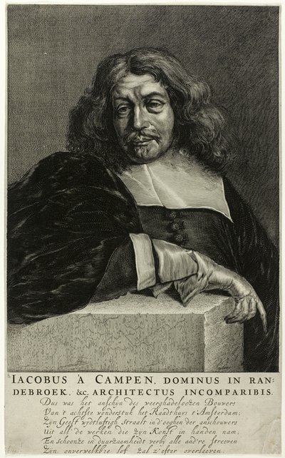 Portræt af Jacob van Campen af Unknown artist