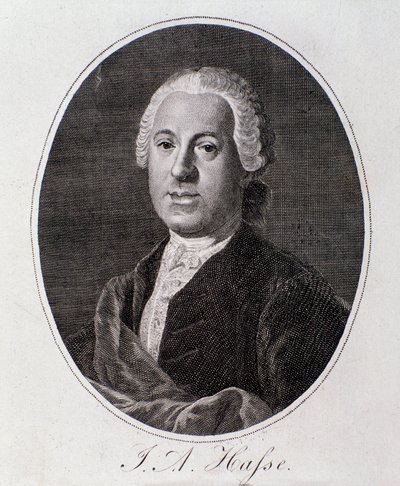 Portræt af Johann Adolf Hasse (stik) af Unknown artist