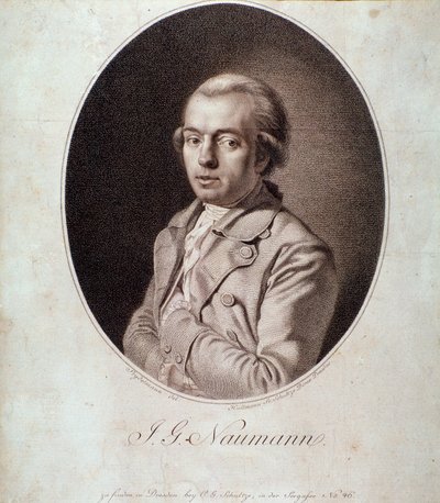 Portræt af Johann Gottlieb Naumann (stik) af Unknown artist