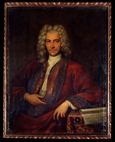 Portræt af Johann Joseph Fux, østrigsk komponist, musikteoretiker og pædagog (maleri af Unknown artist