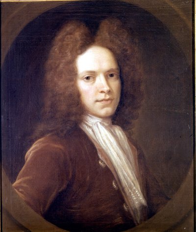 Portræt af John Christopher Pepusch (1667 - 1752) britisk komponist. af Unknown artist
