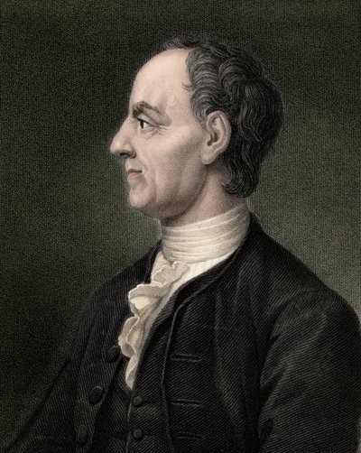 Portræt af Leon (Leonhard) Euler (1707-1783), schweizisk matematiker - gravering - 1800-tallet af Unknown artist