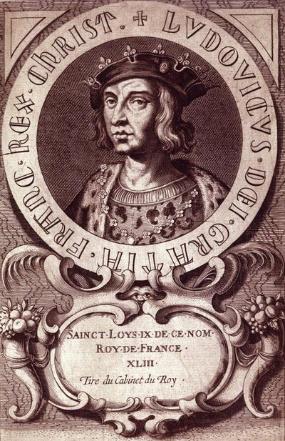 Portræt af Louis IX eller Saint Louis (1214 - 1270). af Unknown artist