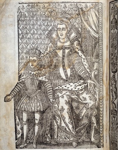 Portræt af Louis XIII barn og Marie de Medici. af Unknown artist