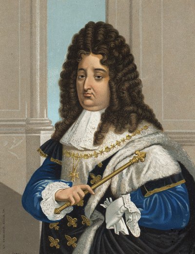 Portræt af Louis XIV (1638 - 1715), konge af Frankrig. efter "" berømte mænd og kvinder "". Barcelona 1877. af Unknown artist