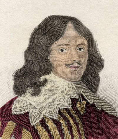 Portræt af Lucius Cary (ca. 1610-1643), 2. Viscount Falkland, politiker, militær og engelsk forfatter. Indgravering af det 19. århundrede. af Unknown artist