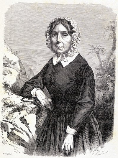 Portræt af Madame Ida Pfeiffer (1798-1858), østrigsk rejsende. af Unknown artist