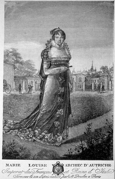 Portræt af Marie Louise, ærkehertuginde af Østrig, hustru til Napoleon I. af Unknown artist