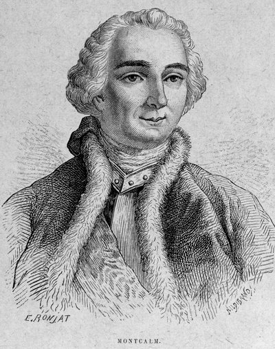 Portræt af Montcalm, fransk general (1712 - 1759) af Unknown artist