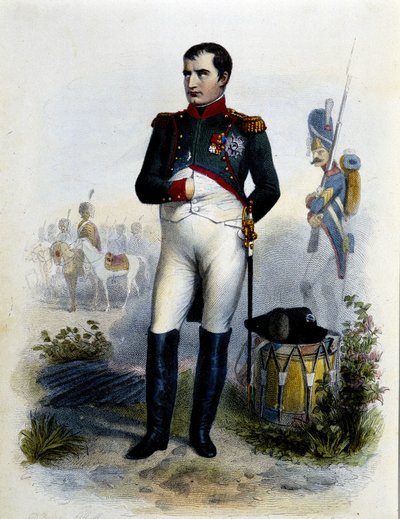 Portræt af Napoleon Ier. Gravering af det 19. århundrede. af Unknown artist