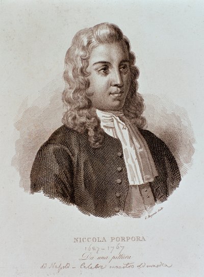 Portræt af Niccola Porpora (gravering af Unknown artist