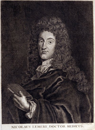 Portræt af Nicolas Lemery (1645 - 1715), fransk apoteker og kemiker. af Unknown artist