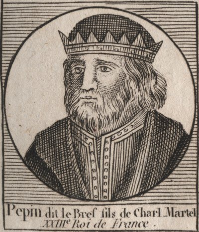 Portrait of Pepin III dit Pepin le Briefdani af Unknown artist