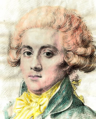 Portræt af Pierre Victorien Vergniaud (1753-1793), fransk politiker Girondin. Detalje af en illustration fra det 18. århundrede. Versailles. Lambinet Museum af Unknown artist