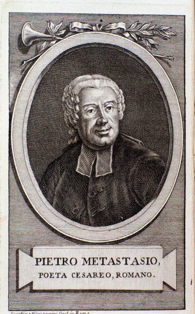 Portræt af Pietro Metastasio (gravering) af Unknown artist