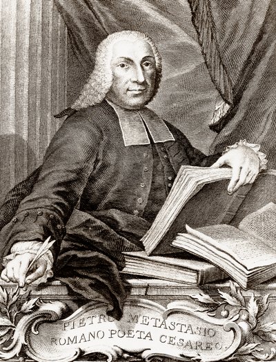 Portræt af Pietro Trapassi, kaldet Pietro Metastasio (Metastase) (1698-1782) italiensk digter og librettist af Unknown artist