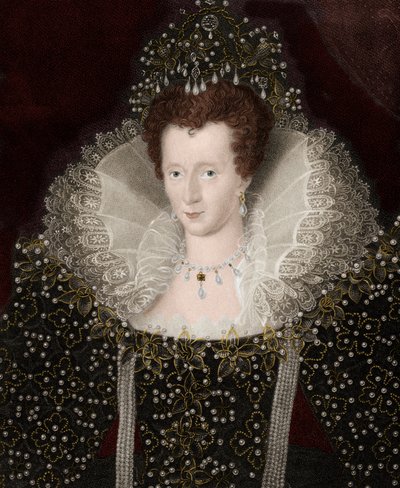 Portræt af dronning Elizabeth Iere (Elizabeth) af England (1533-1603) Elizabeth I af Unknown artist