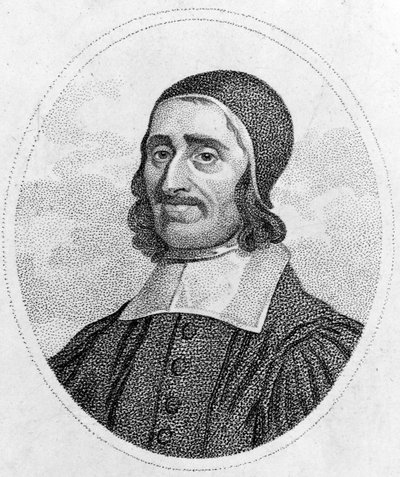 Portræt af Richard Baxter (1615-1691) puritaner fra det 17. århundrede Gravering af det 19. århundredes private samling. Paris af Unknown artist