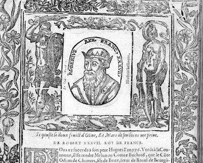 Portræt af Robert Le Pieux, konge af Frankrig fra 996 til 1031. af Unknown artist