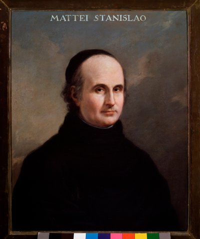 Portræt af Stanislao Mattei (1750-1825) italiensk komponist Anonym maleri. Bologna fra det 18. århundrede, borgerligt musikmuseum af Unknown artist